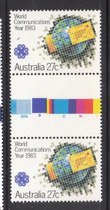 1983 World Communications Year - MUH Gutter Pair - Picture 1 of 1