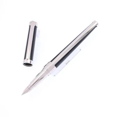 S.T. Pluma Estilográfica Dupont Defi Compuesto Negro, Paladio F Foto 1 de 4