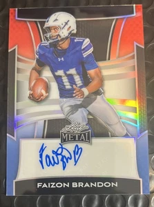 2025 Leaf Metal FAIZON BRANDON Tennessee Vols Red White & Blue ROOKIE AUTO 2/3 - Picture 1 of 2