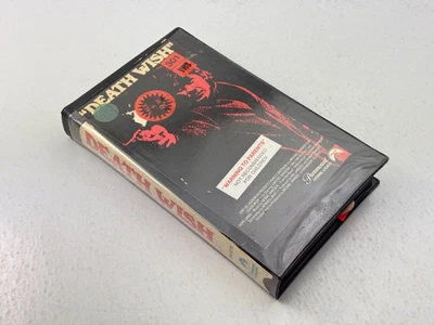 Vintage Death Wish VHS Tape Bronson Thriller Black Case Original Artwork Tested - Image 1 of 3