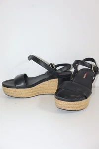 PRADA Milan Shoes Wedge Leather Shoes Size 37/6,5 Woman Sneakers Casual - Picture 1 of 9