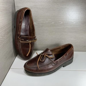 Mocassini da barca Sebago Hitchcock in pelle marrone con punta tonda misura 10,5 6E - Foto 1 di 13