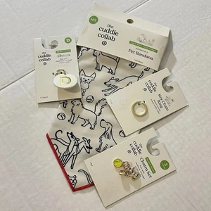 NEW 4 Piece Cuddle Collab Lot Dog Accessories Pet Bandana Charms D Keyring - Picture 1 of 3