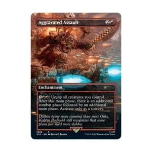 WOTC MtG Magic the Gathering Aggravated Assault (Borderless) (R) (Foil) NM - Picture 1 of 1