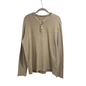 All Saints Para Hombres Tejido Gofre Muse Henley Marrón Tejido Manga Larga XL Básico Informal - Imagen 1 de 6