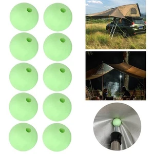 Silicone Tent Pole Tip Covers 10pcs Set for Tarp Poles with Night Visibility - Picture 1 of 12