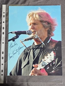 Kris Kristofferson Harmonica Singing SIGNED 8X10 Photo Country Legend Cowboy - Picture 1 of 3