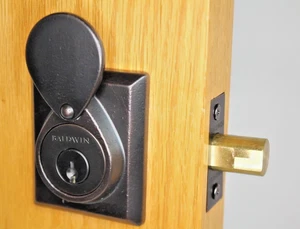 Baldwin Rústico Cuadrado Doble Cilindro Deadbolt Bronce Oscuro DC.RSD.481 #96i - Imagen 1 de 6