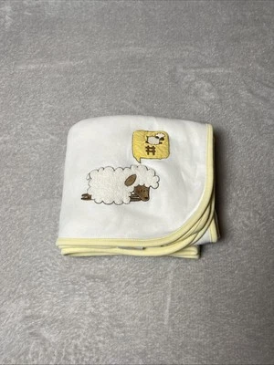 Vintage Gymboree Baby Blanket Counting Sheep Reversible Lamb Tree Jersey Knit - Image 1 of 4
