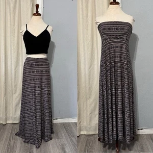 Honey & Lace Damen Boho asymmetrisch Zwei Wege A-Linie Stretch Maxirock Gr. L - Bild 1 von 14