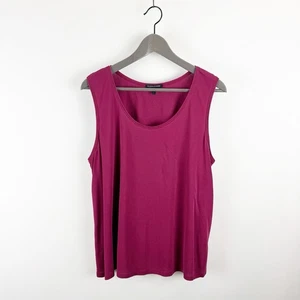 Eileen Fisher Seiden Tank Top Gr. Large L weinrot rosa ärmellose Bluse - Bild 1 von 10