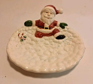 Vintage Candy Dish Santa Clause Christmas Holidays 6.5 Inches Length - Picture 1 of 5