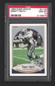Emmitt Smith COWBOYS HOF 1990 Fleer Update U-40 Rookie Card Rc PSA 10 Gem Mint - Picture 1 of 2