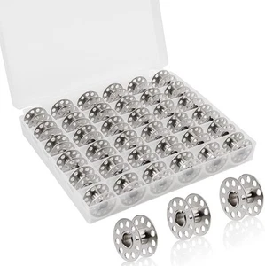 36Pcs Metal Bobbins with Bobbin Case, Sewing Machine for Craft... - Picture 1 of 7