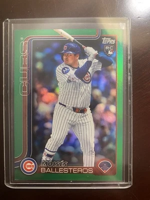 2025 Topps Update Series Moises Ballesteros Green Foil RC 27/99 #US262 Cubs - Image 1 of 2