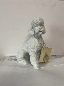 Statuina Kaiser Germany cane barboncino bianco #519 bisque alta 7" bella in piedi - Foto 1 di 13