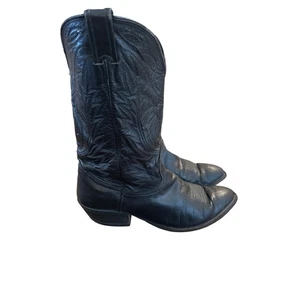 Botas vaqueras occidentales negras de cuero genuino Nocona para hombre. Talla 10 - Imagen 1 de 5