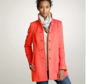 J. Crew Koralle 100 % Wolle Koralle Griffin Erbse Mantel Stil 20031 Größe 4 $ 278 - Bild 1 von 14