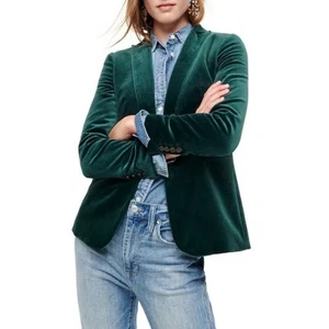 J. Crew Parke Velvet Blazer Size 20 Old Forest Green Classic Old Money J8978 - Picture 1 of 14