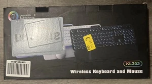 Wireless Keyboard and Mouse Set with Colored Backlights - Picture 1 of 3