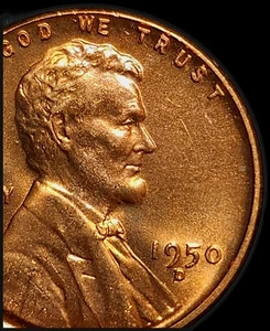 1950-D 1C RD Lincoln Cent - Gem DDO - If Graded This Penny May Be 1 Of A Kind! - Picture 1 of 4
