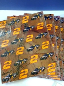 Rusty Wallace #2 Auto Racing WRAPPING PAPER Gift Wrap 2 Sheets 23x28" Race Car - Picture 1 of 1