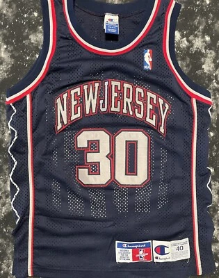 Authentic Rare Vintage Champion NBA New Jersey Nets Kerry Kittles Jersey - Image 1 of 4