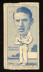 1949 Carreras Turf Zigaretten Sport Serie Autorennen #24 Roland Jenkins GD - Bild 1 von 2
