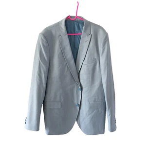 SARAR INTERVIEW Men's Blue Suit Blazer Size 46R Party Formal Office Business - Picture 1 of 9