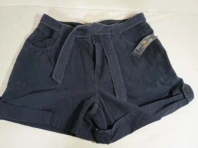 Pantalones Cortos American Living Azul Marino Yate Para Mujer Talla 10 Nuevos con Etiquetas Corbata Botón Cremallera Foto 1 de 4