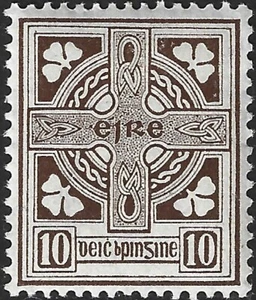 1923 Irland Sg 81 10d braun montiert postfrisch - Bild 1 von 2