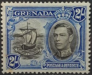Grenada 1938-50 2/=  Black & Ultramarine Perf 121/2 Mint sg 161