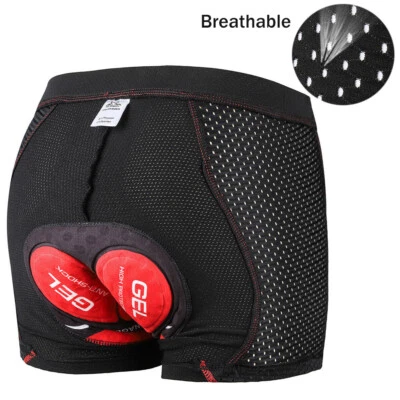 Ropa Interior de Ciclismo Pantalones Cortos Para Hombre 5D Gel Acolchado MTB Ciclismo Pantalones Cortos Transpirables Foto 1 de 4