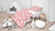3D Cartoon Cat Pink Round Quilt Cover Set Duvet Cover Bedding Pillowcases