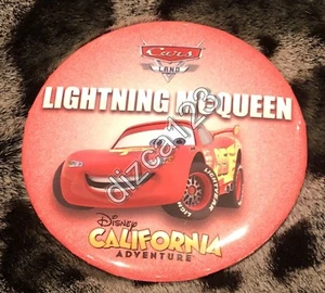 Disney Button Cars Land Lightning McQueen California Adventure Button - Picture 1 of 2