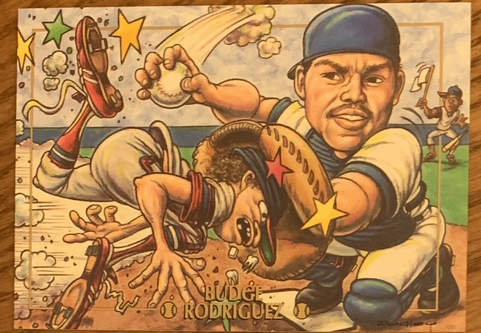 IVAN RODRIGUEZ, RARE 1993 "CARDTOONS" CARD, AWESOME ! - Image 1 of 1