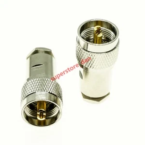 10Pcs UHF male PL-259 plug clamp RG58 RG142 LMR195 RG400 cable RF Connector - Picture 1 of 8