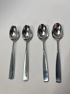 Lot of 4 The Cellar Surrey Glossy Stainless JAPAN Replacement Tea Spoons Set 6" - Picture 1 of 2