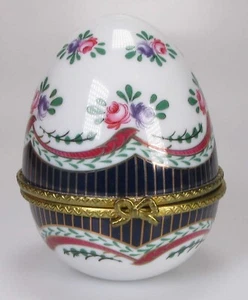 Porzellan Ei Dose klappbar Blumenstreuer handbemalt 7cm Manufaktur Rudolf Kämmer - Bild 1 von 6