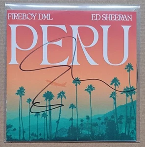 Ed Sheeran & Fireboy DML - Peru CD Single - SIGNED By Ed Sheeran - New Unplayed - Picture 1 of 2
