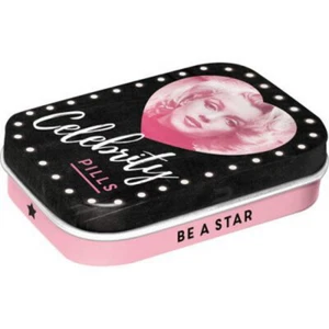 NOSTALGIE Pillendose CELEBRITY PILLS Be A Star mit Pfefferminzdragees NEU OVP - Picture 1 of 2