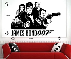 James Bond 007 1962-2015 DIY Wall Art Sticker/Decal - Picture 1 of 5