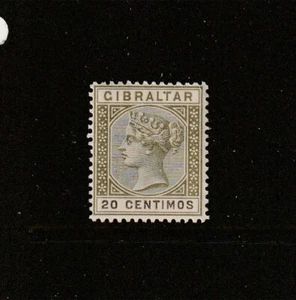 Gibraltar 1889/98 20c Verde Oliva UM/MNH pero tiene algunas marcas en la goma. ver escaneos - Imagen 1 de 2