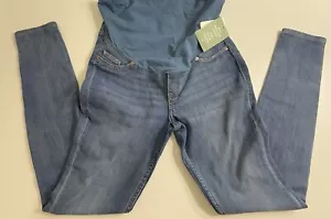 H&M Maternity Medium Whiskered Super Skinny High Rib Mama Full Length Jeans NEW - Picture 1 of 10