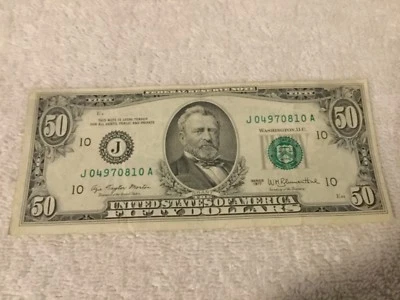 1977 $50.00 x 4 US Currency Lot ... free shipping - Image 1 of 4