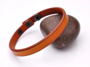 Pulsera brazalete brazalete de cuero genuino de moda surfista envoltura única hombres mujeres - Imagen 1 de 8