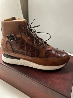 Botas deportivas de cocodrilo/pantorrilla Mezlan 4826-f coñac para hombre Foto 1 de 4