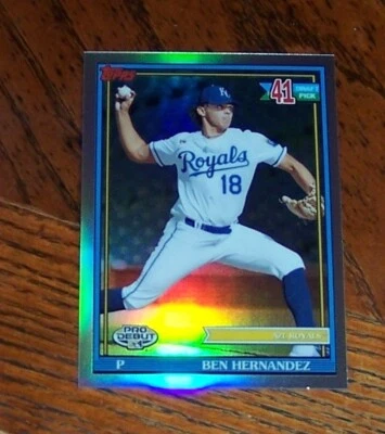 2021 Topps Pro Debut - Ben Hernandez - #PDC-178  Chrome Refractor 47/99 - Image 1 of 3