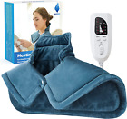 NIUONSIX Heating Pad for Neck and Shoulders 2Lb Weighted Neck Heating Pad for Pa