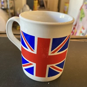 Vintage Union Jack Coffee Cup British UK Flag of England 4" T - Picture 1 of 6